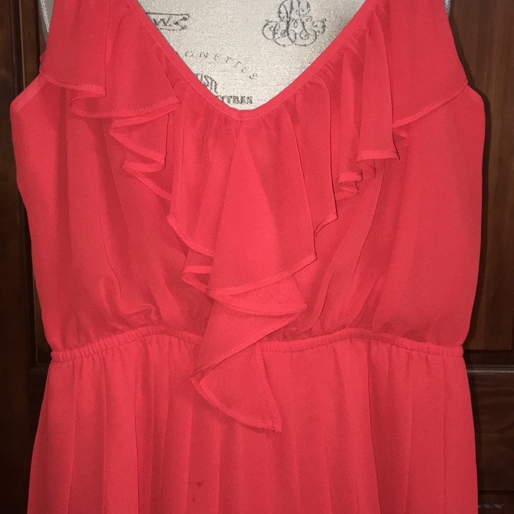 BCBGeneration Red Ruffle Dress - Picture 6 of 9